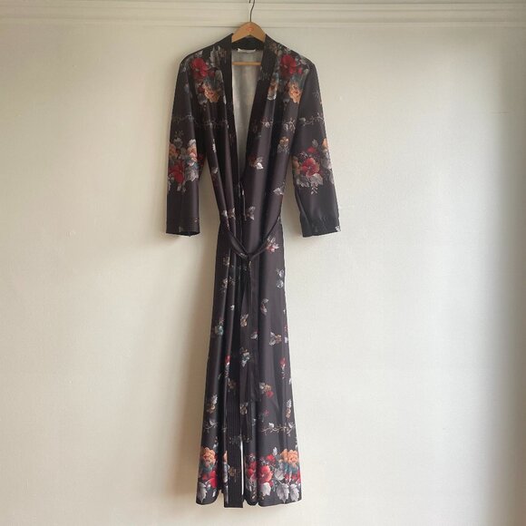 Vintage JUDY GAIL Montréal 70's Floral Robe - Size M/L - Picture 3 of 14